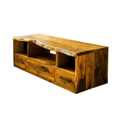Vareon Live Edge Solid Wood Floating Bathroom Vanity with Drawers Kitchnce