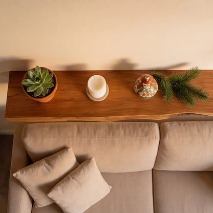 Vareon Live Edge Solid Wood Floating Shelf SPA941384 Kitchnce