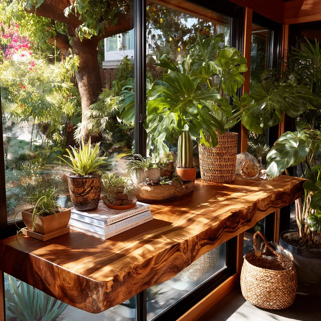 Velanor Live Edge Solid Wood Floating Shelf SPA152159 Kitchnce