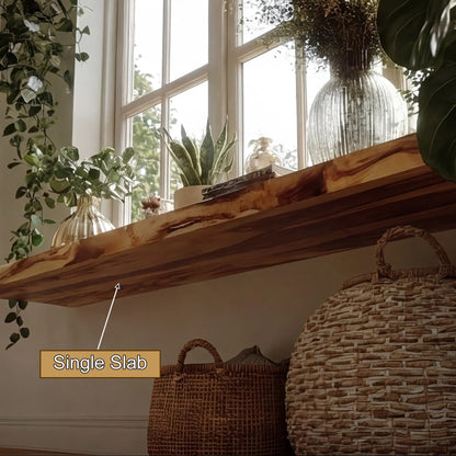 Velaris Live Edge Solid Wood Floating Shelf SPA159639 Kitchnce