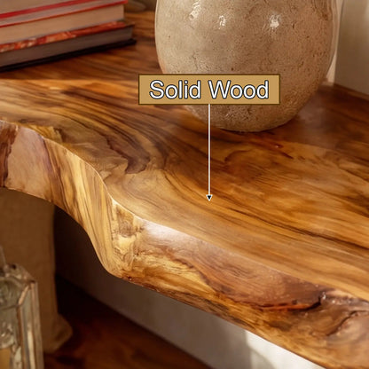 Velaro Live Edge Solid Wood Floating Shelves Kitchnce