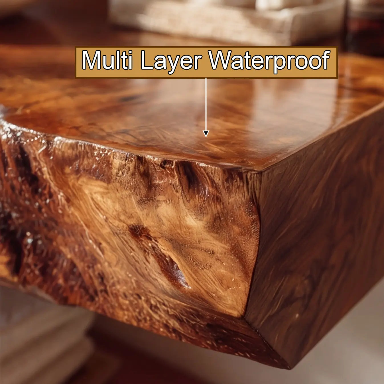 Velmoro Handcrafted Live Edge Solid Wood Floating Bathroom Vanity SPA723618 Kitchnce