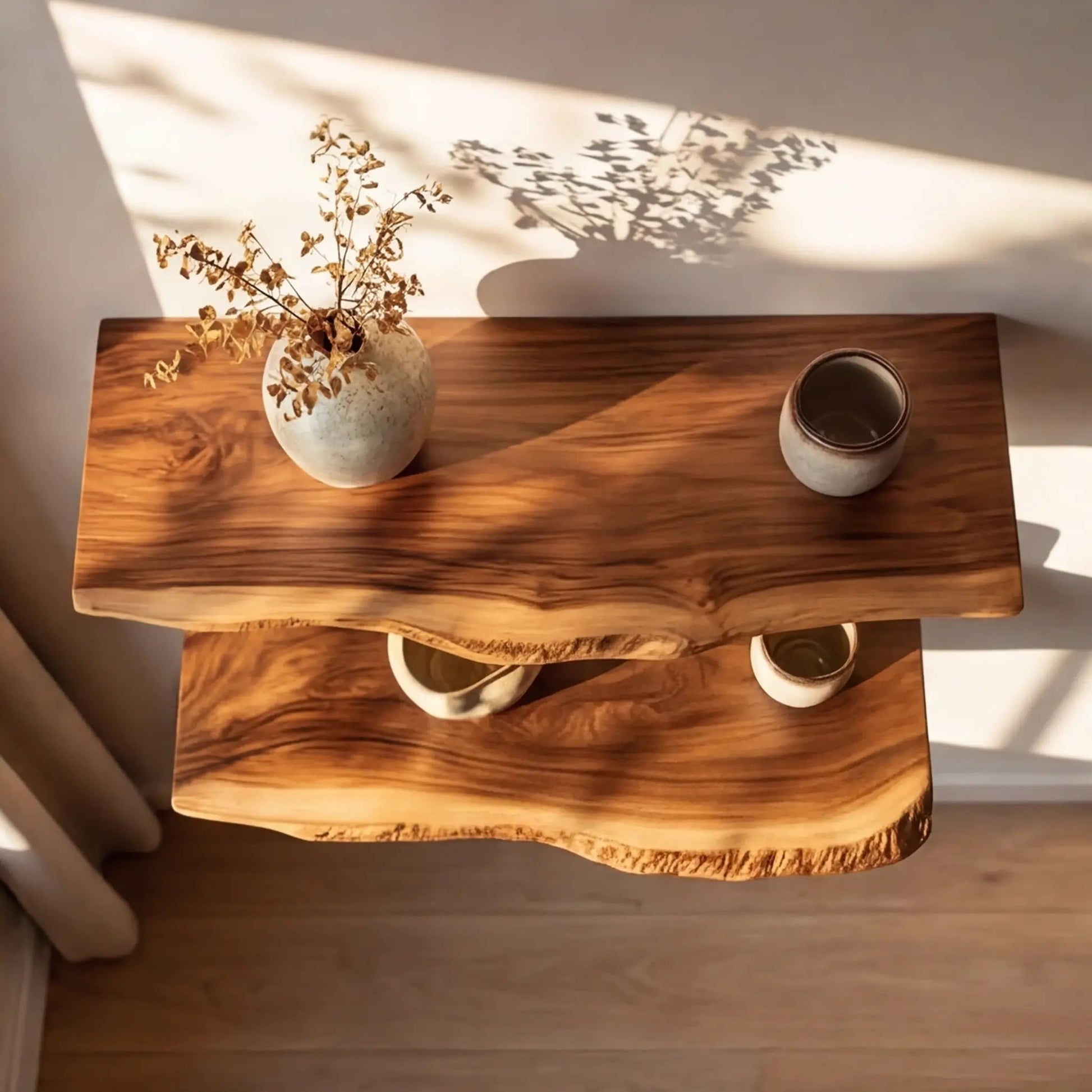 Velorin Live Edge Solid Wood Floating Shelf SPA635142 Kitchnce