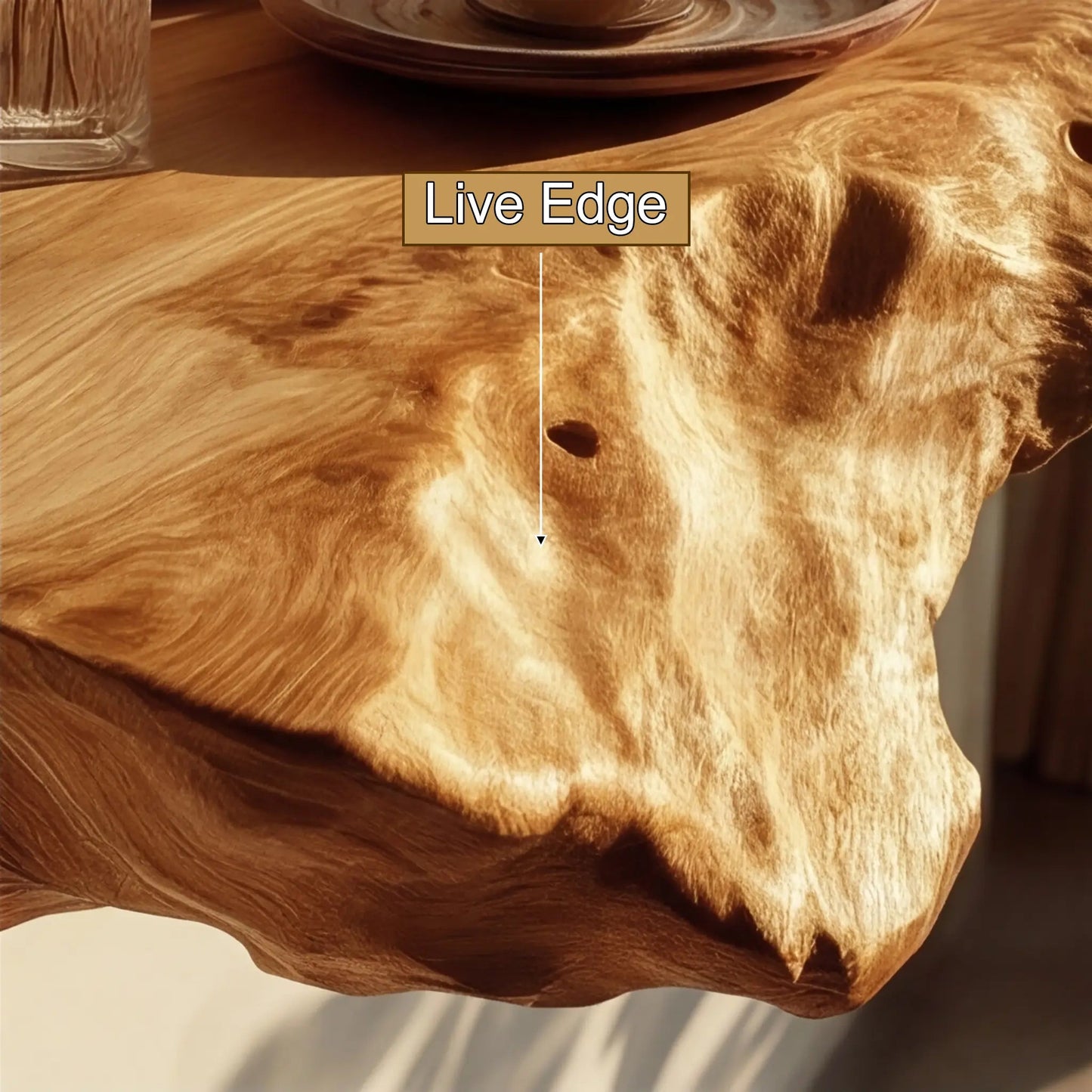 Veltrix Live Edge Solid Wood Floating Shelf SPA584233 Kitchnce