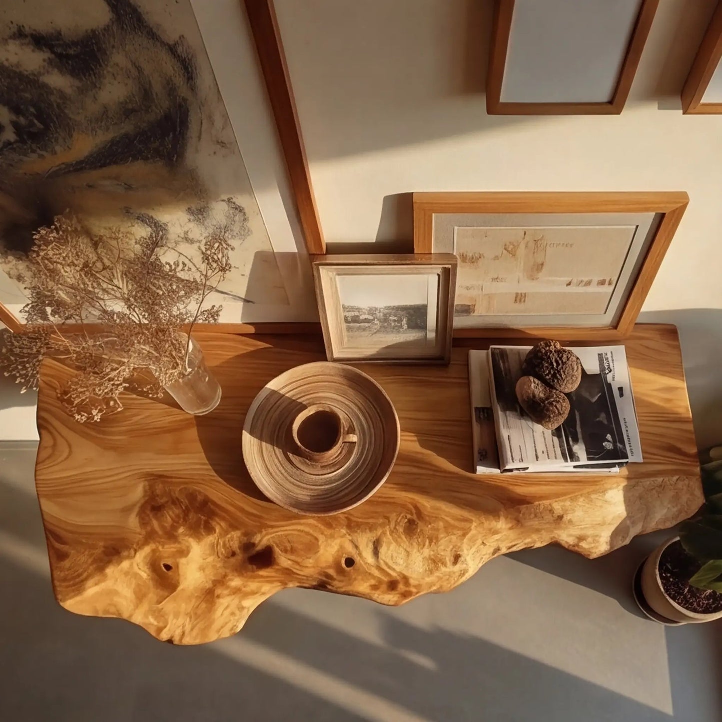 Veltrix Live Edge Solid Wood Floating Shelf SPA584233 Kitchnce