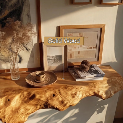 Veltrix Live Edge Solid Wood Floating Shelf SPA584233 Kitchnce