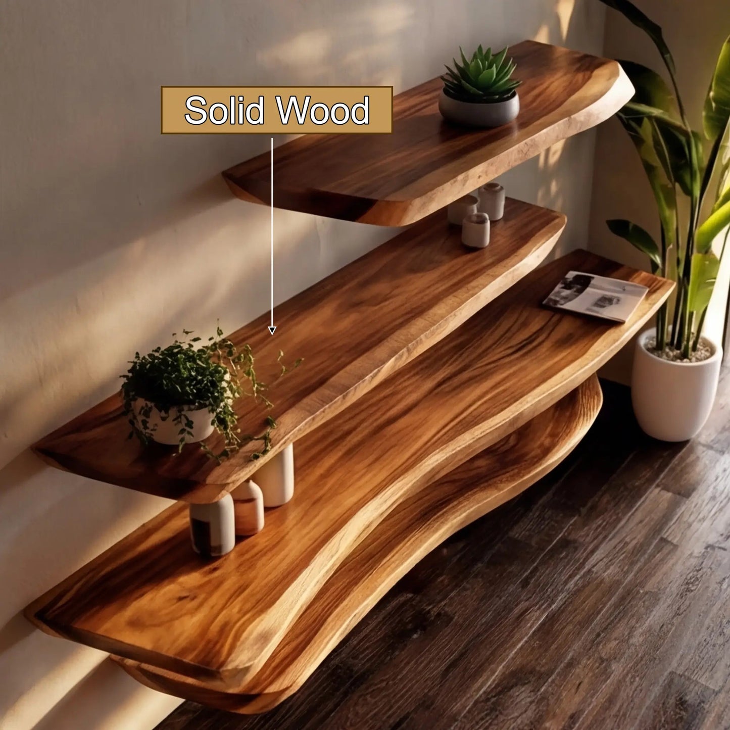 Virella Live Edge Solid Wood Floating Shelf SPA365792 Kitchnce