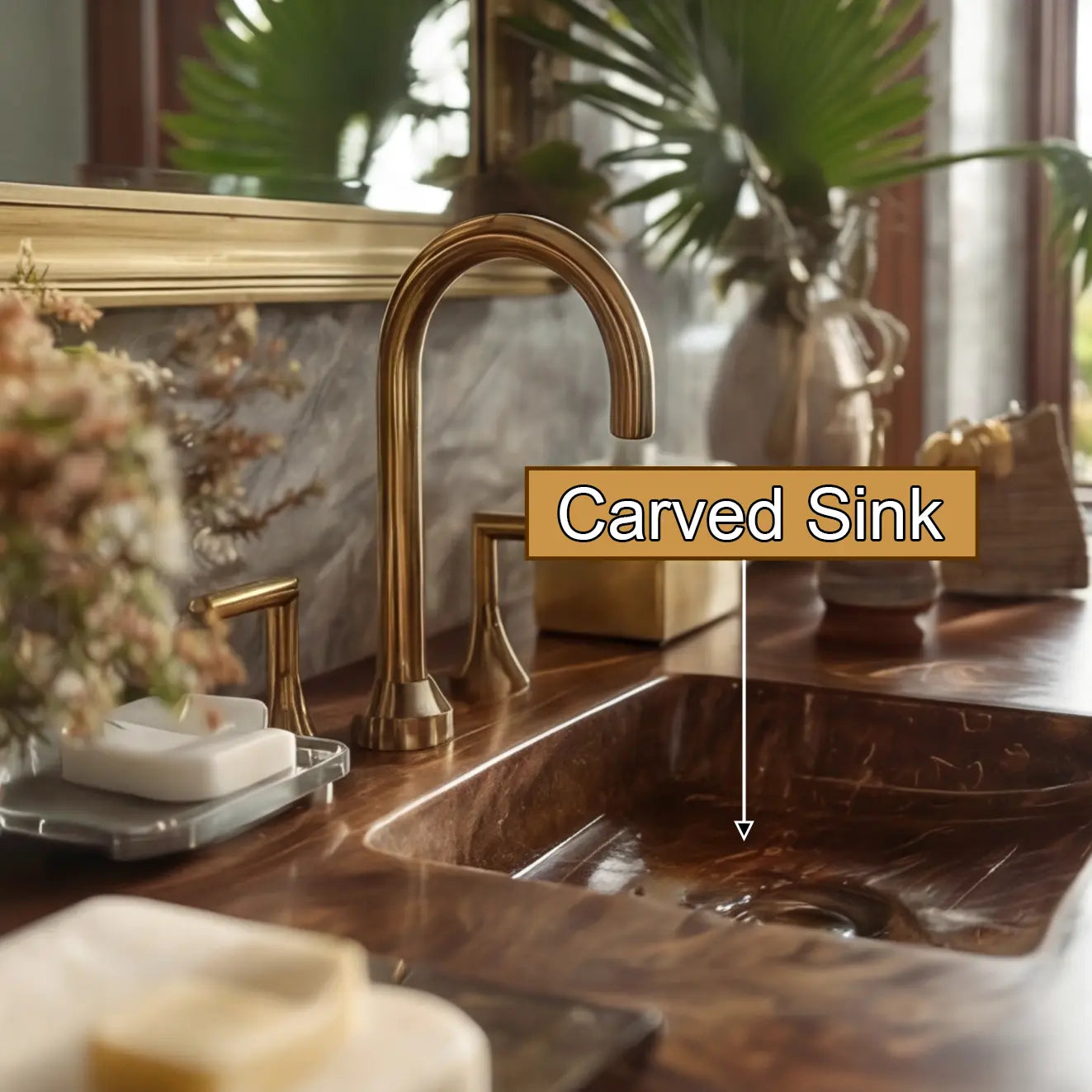 Virello Live Edge Solid Wood Floating Bathroom Vanity with Integrated Sink SPA242234 Kitchnce