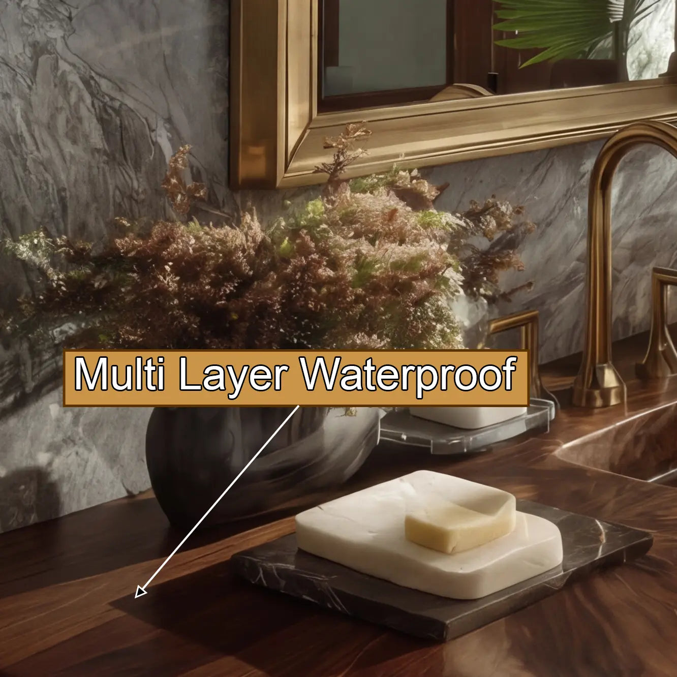 Virello Live Edge Solid Wood Floating Bathroom Vanity with Integrated Sink SPA242234 Kitchnce