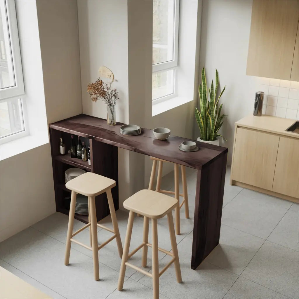 Compact Bar Table With Storage For Small Dining Area Kitchnce