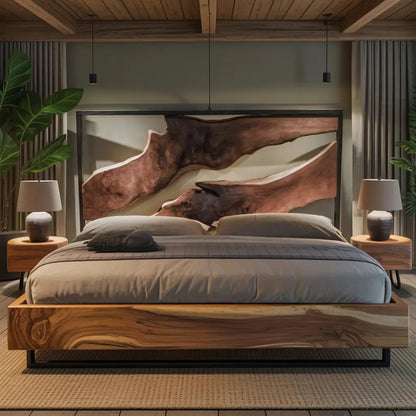 Artistic Live Edge Headboard For Bedroom Centerpiece Kitchnce