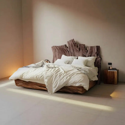 Rustic Live Edge Headboard For King Or Queen Bed Kitchnce