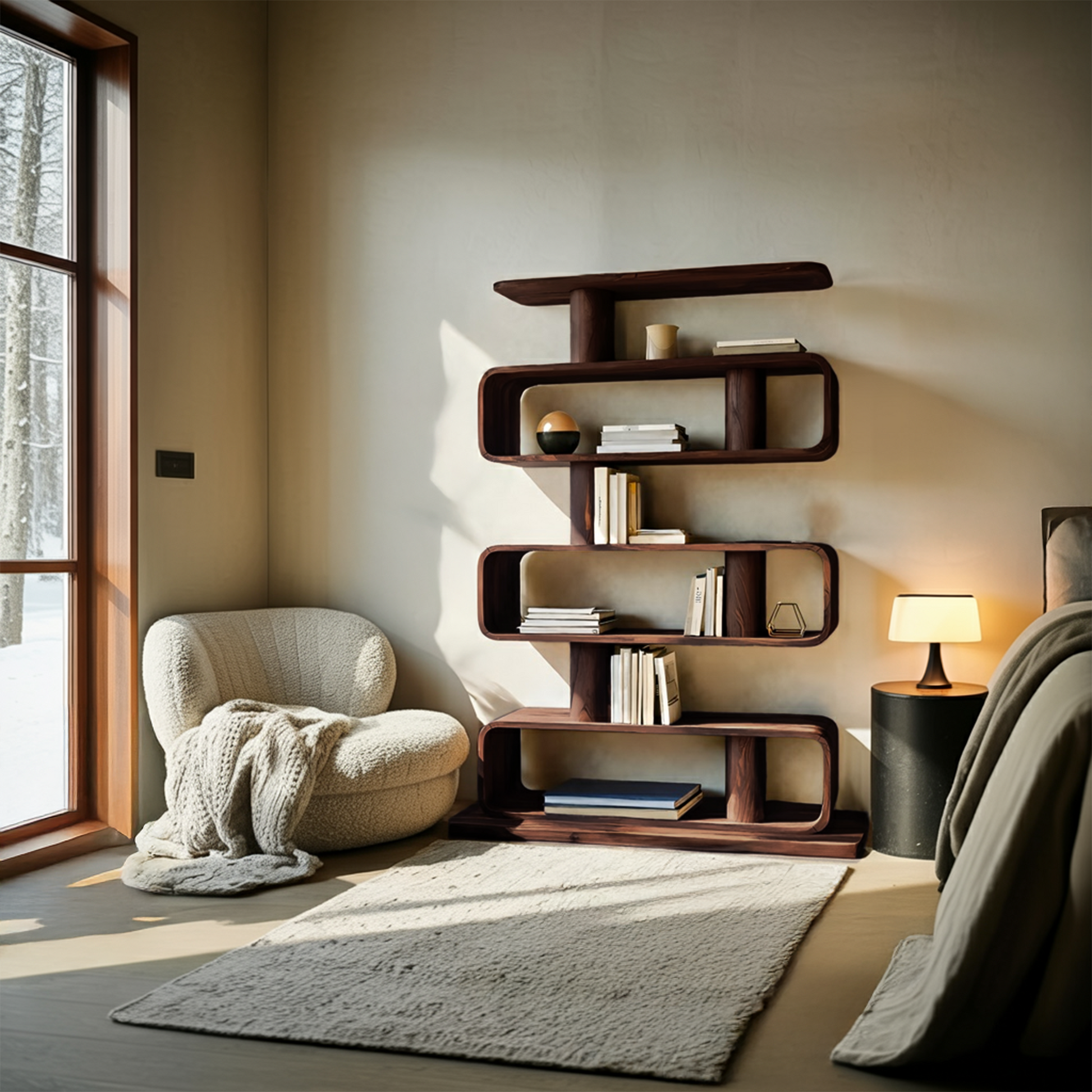 Minimalist Bookshelf With Shelves For Stylish Living Room Kitchnce
