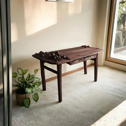Mountain Carving Desk With 3D Detail For Studio Office And Reading Corner Kitchnce