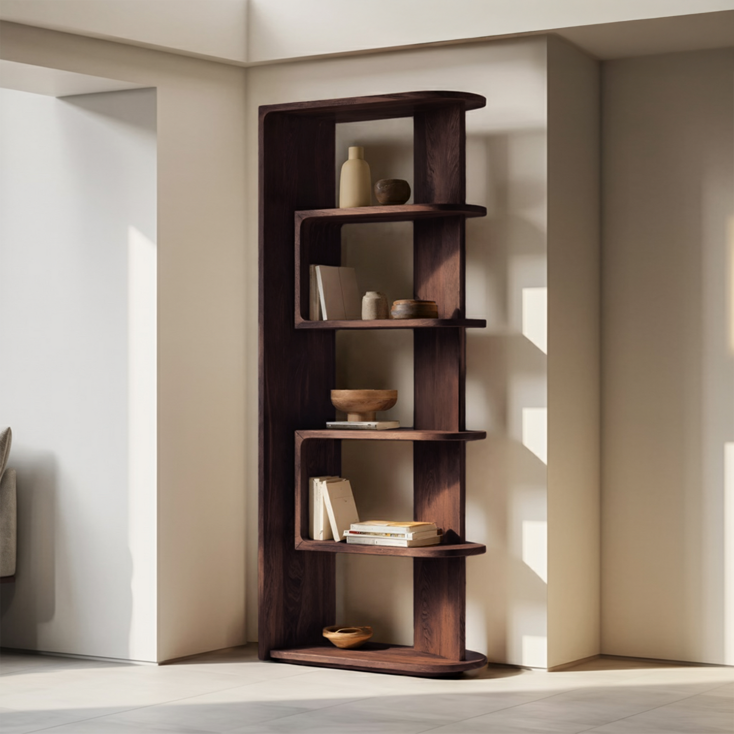 Minimalist Vertical Display Bookshelf For Living Room Kitchnce