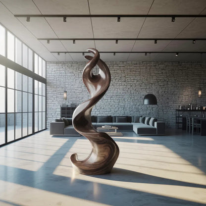 Farmhouse Large Twisted Spiral Floor Art For Living Room Kitchnce