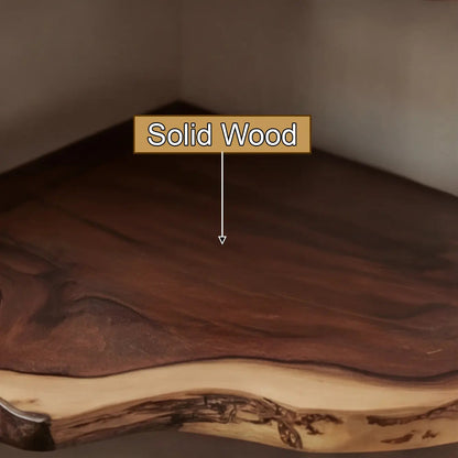 Wavedge Live Edge Floating Corner Shelf Kitchnce