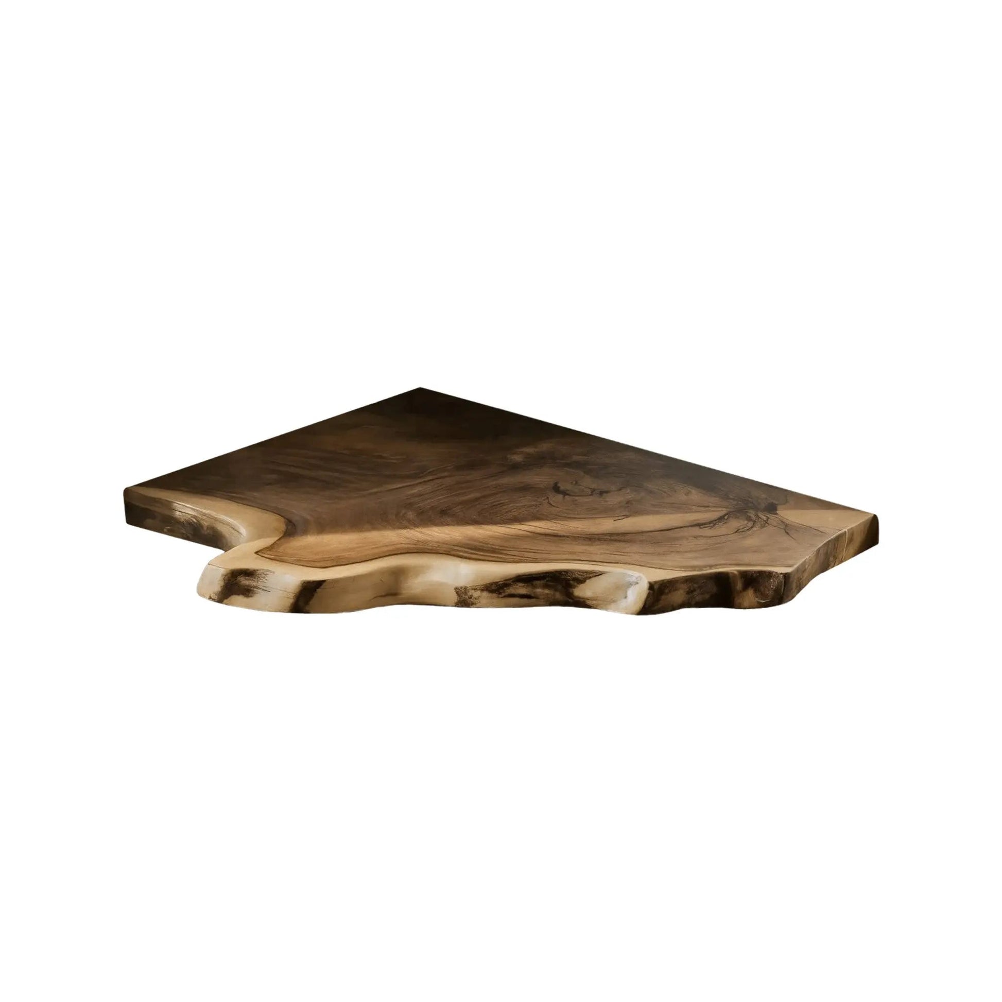 Wavedge Live Edge Floating Corner Shelf Kitchnce