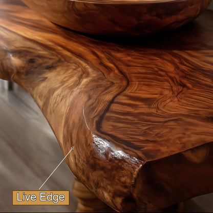 Zeravon Live Edge Solid Wood Floating Bathroom Vanity SPA751828 Kitchnce