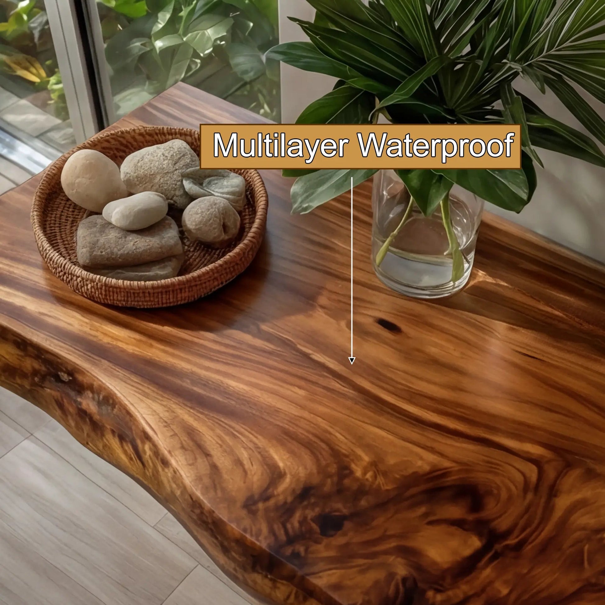 Zeravon Live Edge Solid Wood Floating Bathroom Vanity SPA751828 Kitchnce