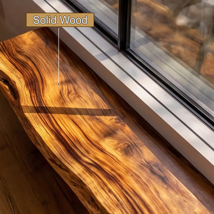 Zerion Live Edge Solid Wood Floating Shelf SPA324936 Kitchnce