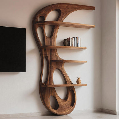 Modern Organic Bookshelf For Living Room Interior Decor Kitchnce