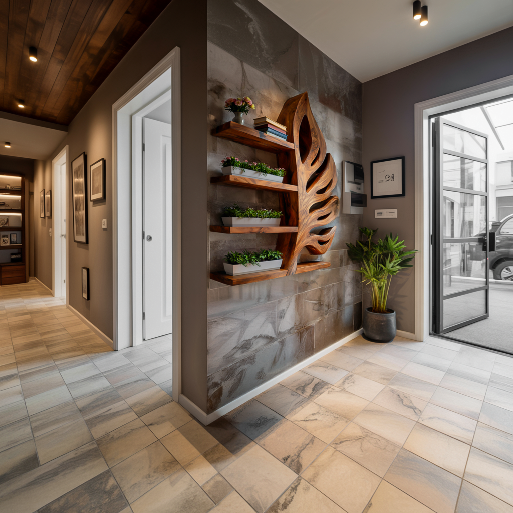 Nature Inspired Wooden Leaf Bookshelf for Modern Interior Kitchnce