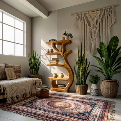Modern Wooden Branch Tree Bookshelf For Living Room Kitchnce