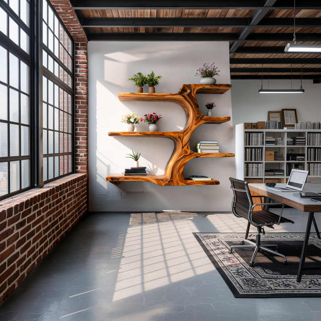 Contemporary Wooden Tree Bookcase For Living Room Kitchnce