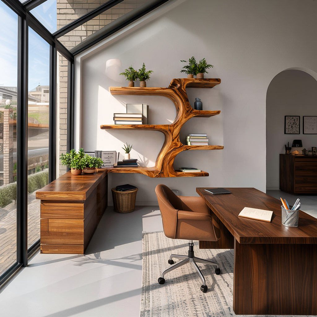 Contemporary Wooden Tree Bookcase For Living Room Kitchnce