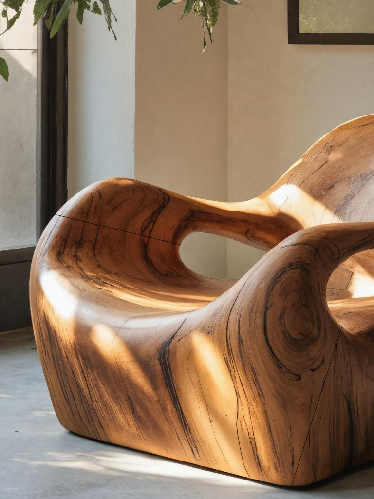 Modern Sculptural Lounge Chair For Living Room Or Reading Corner Kitchnce