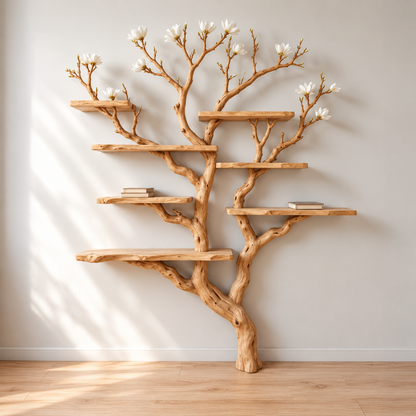 Blossom Tree Solid Wood Bookshelf