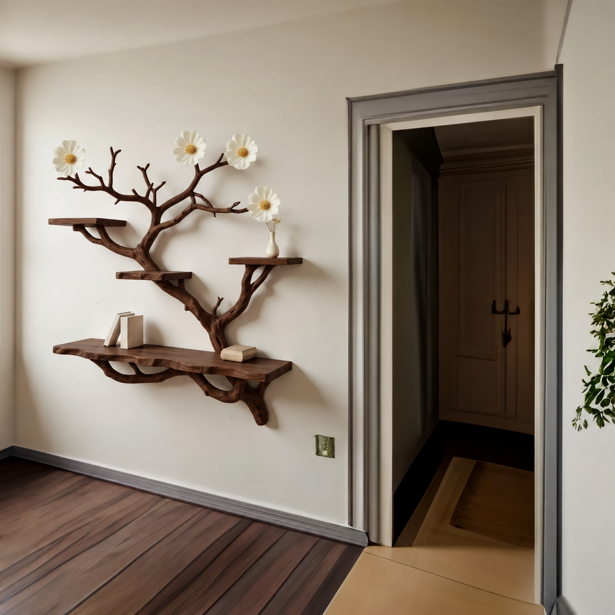 Bloombranch Handcrafted Solid Wood Tree Bookshelf