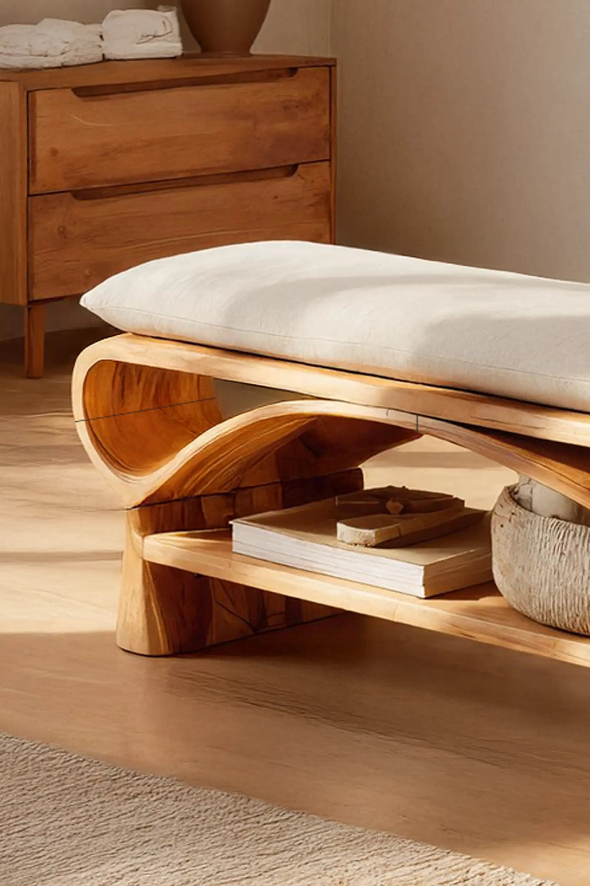 Minimalist Solid Wood Bench For Bedroom Interior Design Kitchnce