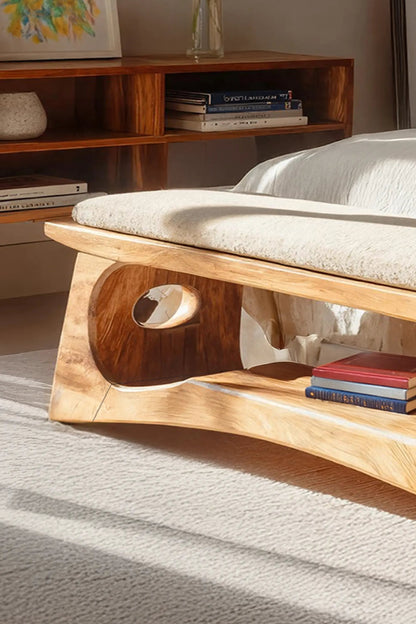 Modern Wooden Bench For Natural Bedroom Decor Kitchnce