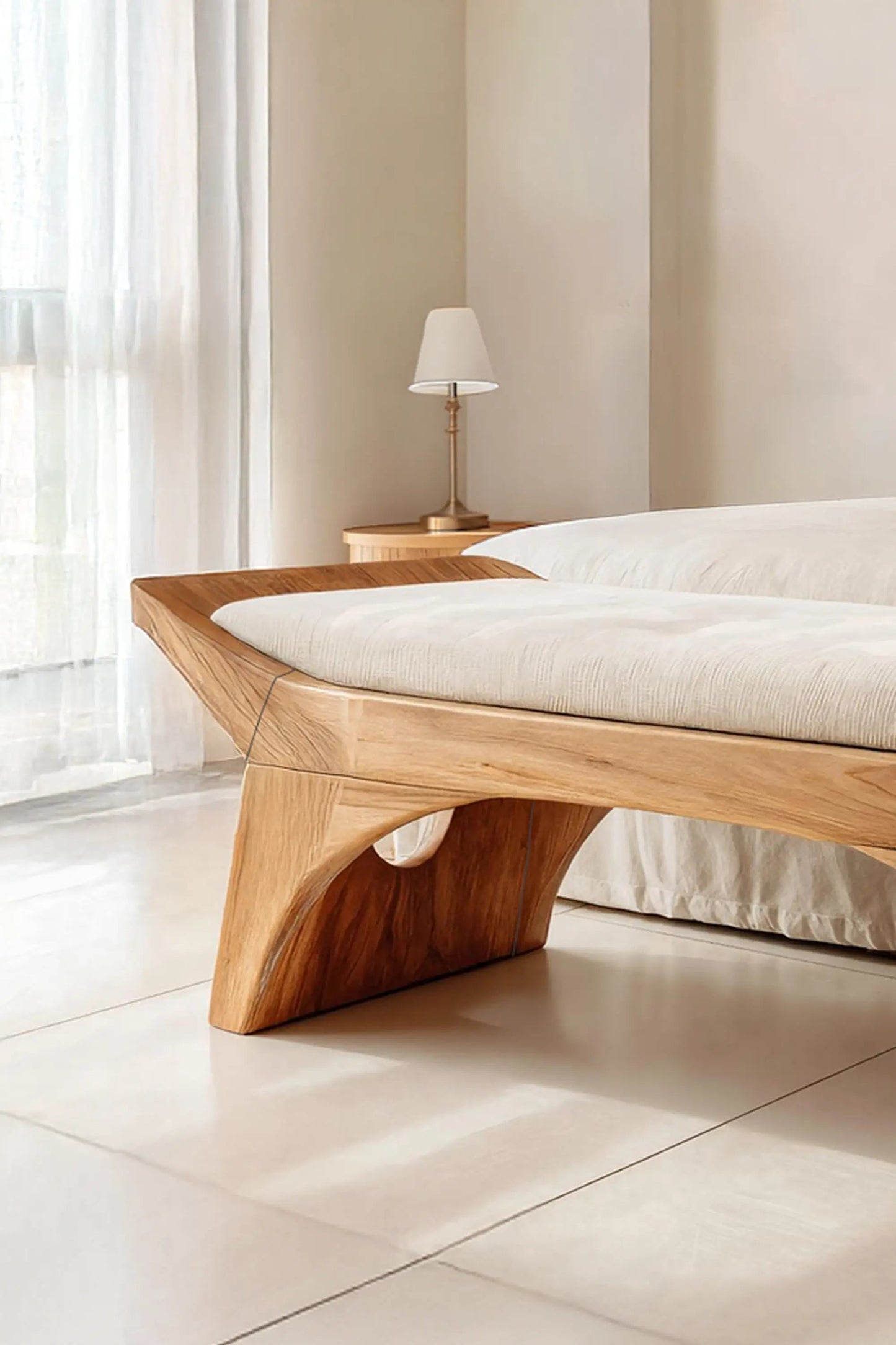 Farmhouse Wooden Bench With Shelf For Bedroom Setup Kitchnce