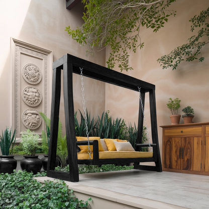 Contemporary Outdoor Swing Bench For Garden Patio Relaxation Kitchnce