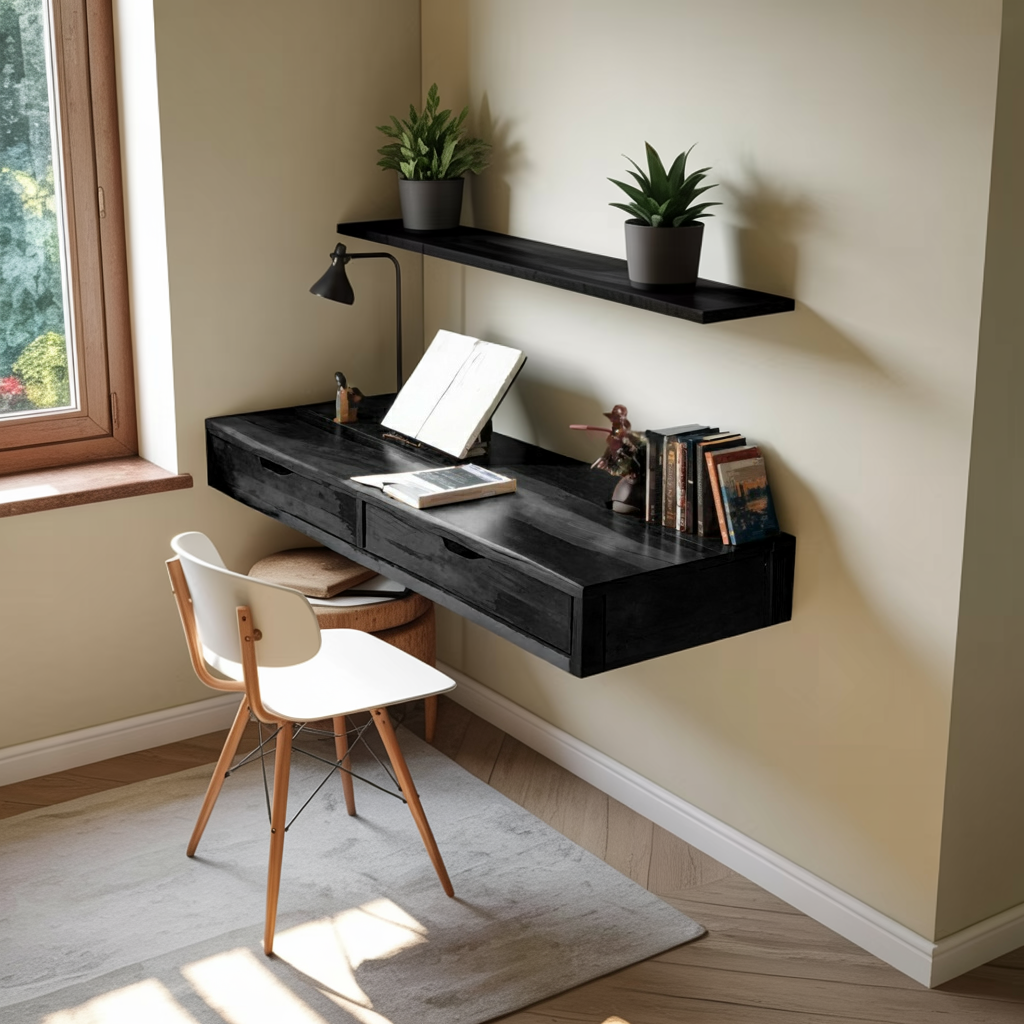 Modern Floating Desk For Bedroom And Office Setup Kitchnce