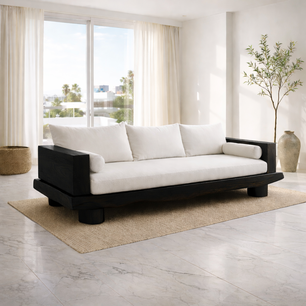 Solid Wood Platform Sofa Luxury Modern Style