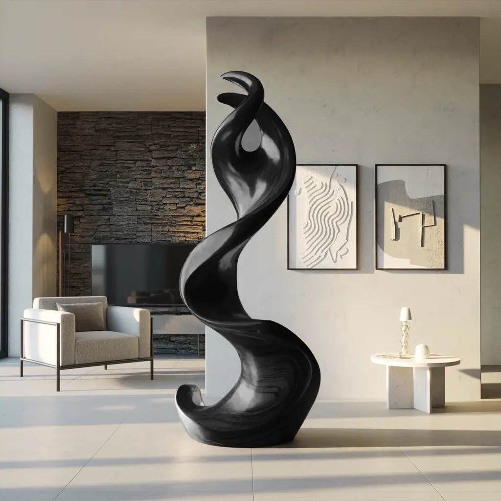 Farmhouse Large Twisted Spiral Floor Art For Living Room Kitchnce