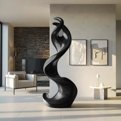 Farmhouse Large Twisted Spiral Floor Art For Living Room Kitchnce