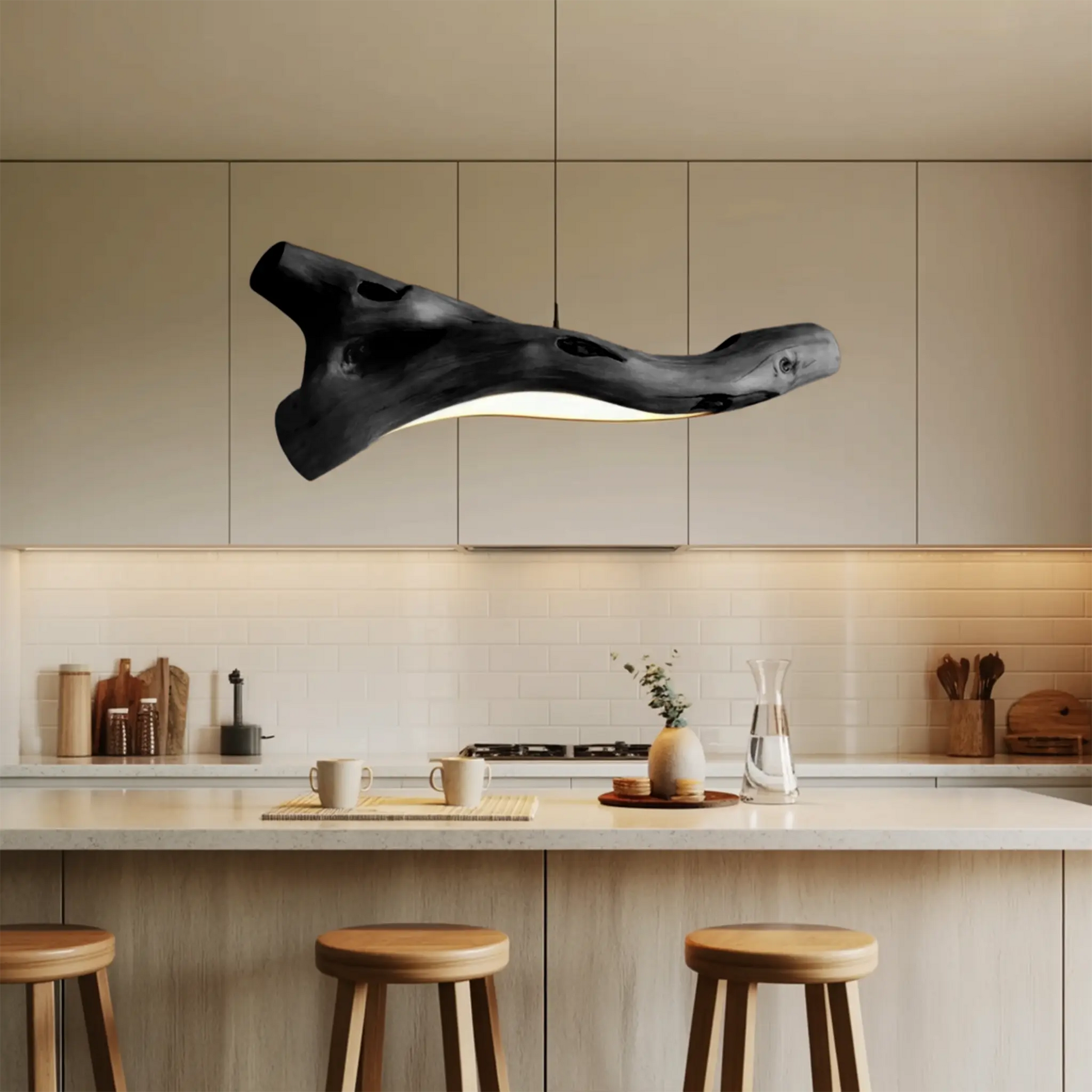 Modern Rustic Pendant Light With Tree Branch Design For Living Room Or Dining Kitchnce