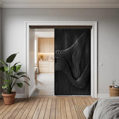 Modern Carved Sliding Door For Bathroom And Entrance Kitchnce