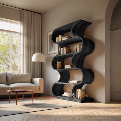 Minimal Wall Bookcase For Living Room Or Entryway Kitchnce