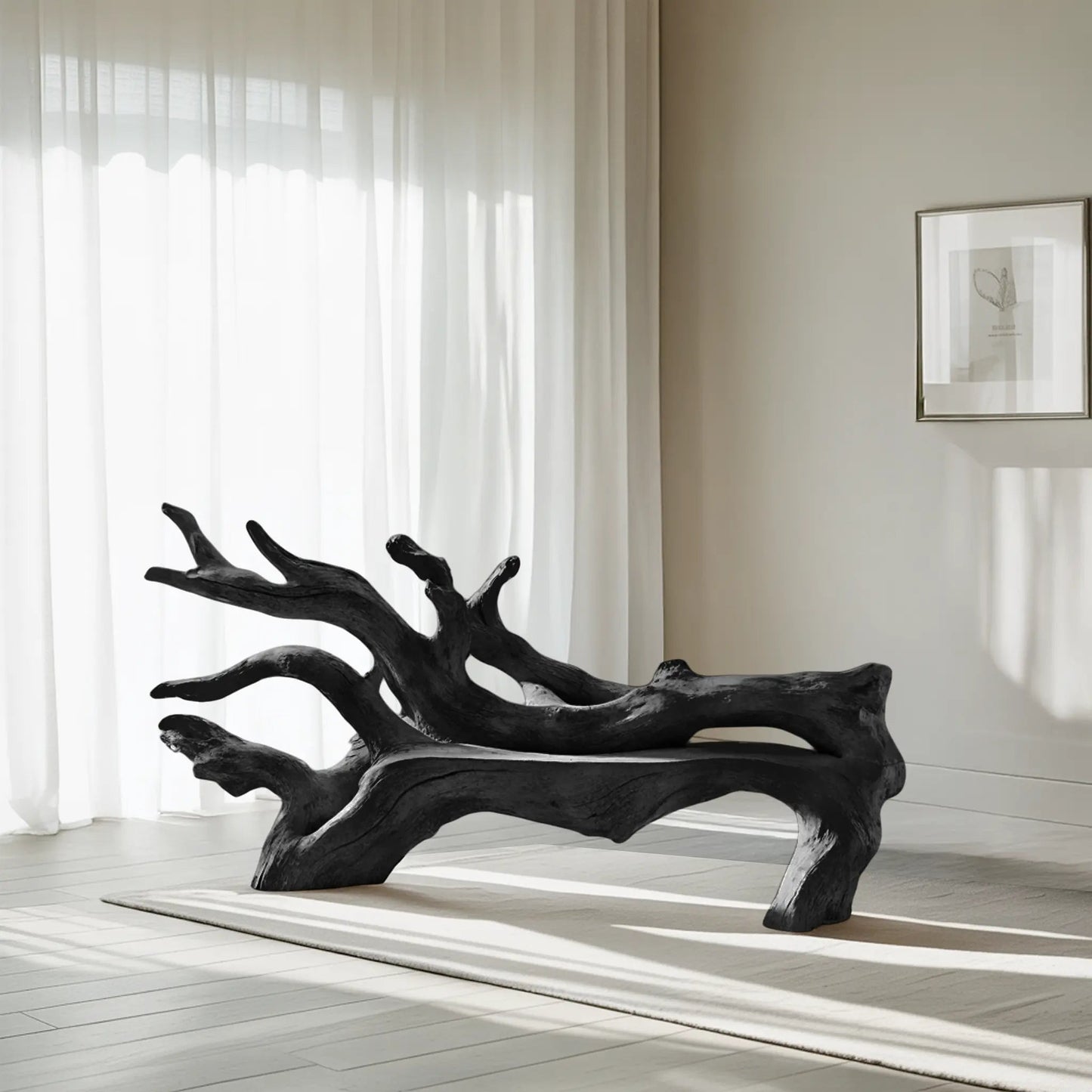 Handcrafted Branch Bench For Versatile Living Room Seating Kitchnce