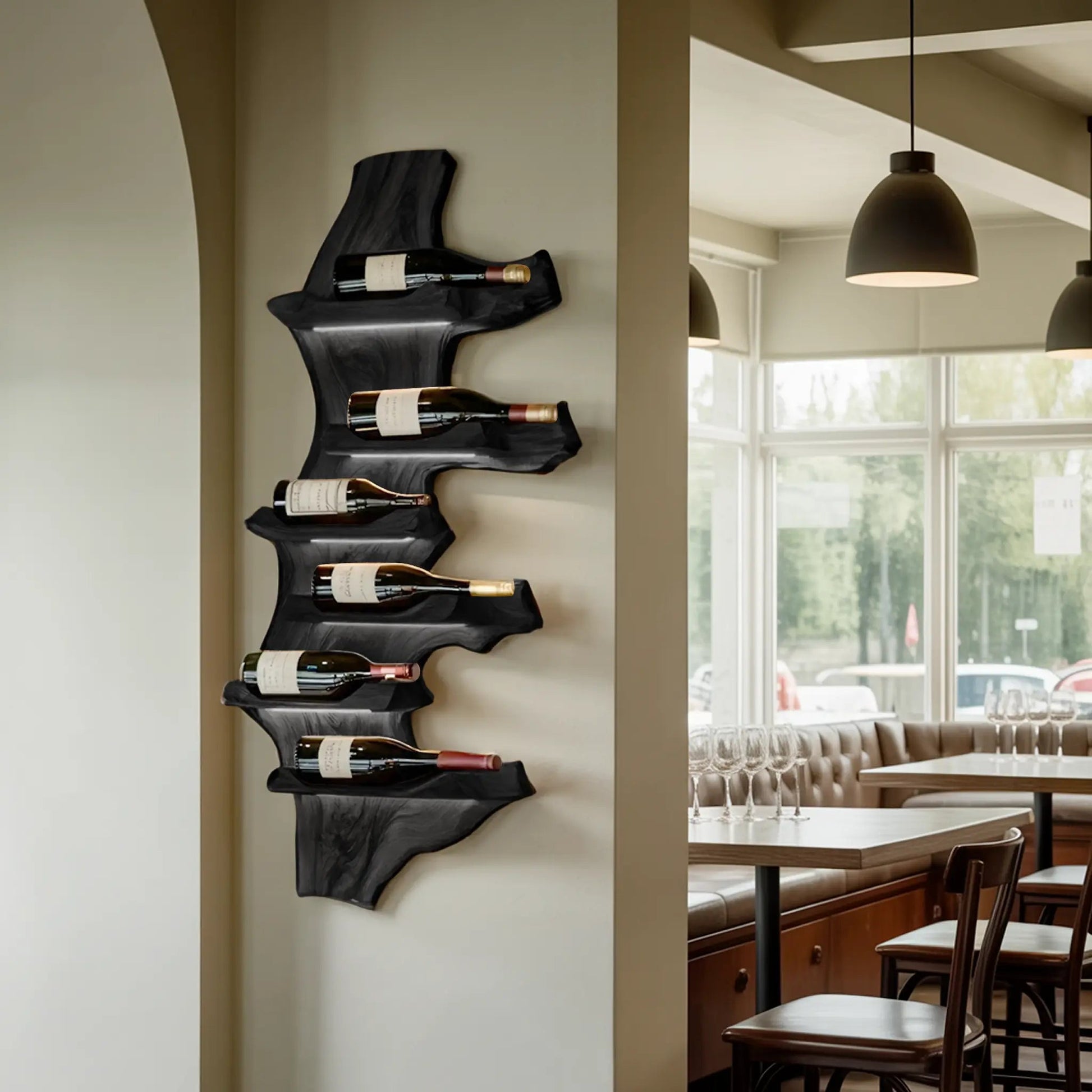 Farmhouse Live Edge Wine Holder For Entryway Furniture Decor Kitchnce