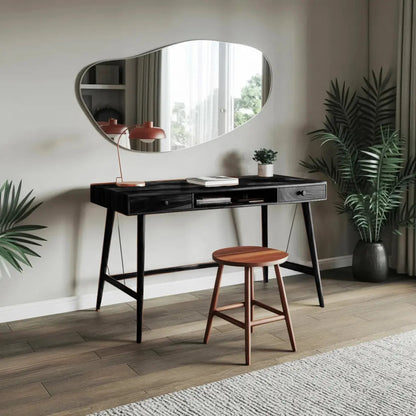 Mid Century Desk With Drawer For Home Office And Workspace Kitchnce