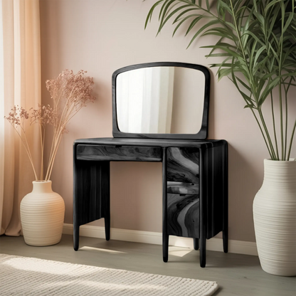 Mid Century Vanity Desk With Drawers For Bedroom And Dressing Corner Kitchnce