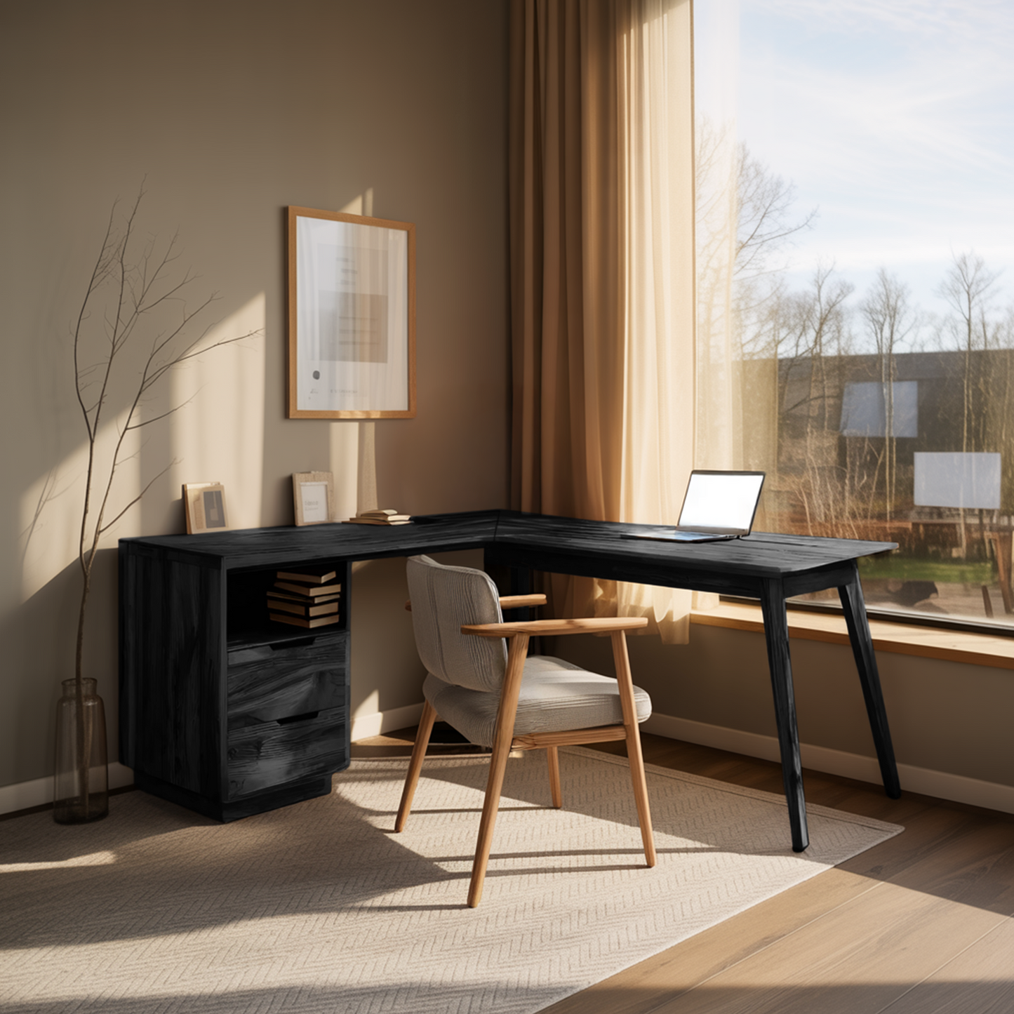Minimal L Shaped Desk For Home Workspace Kitchnce