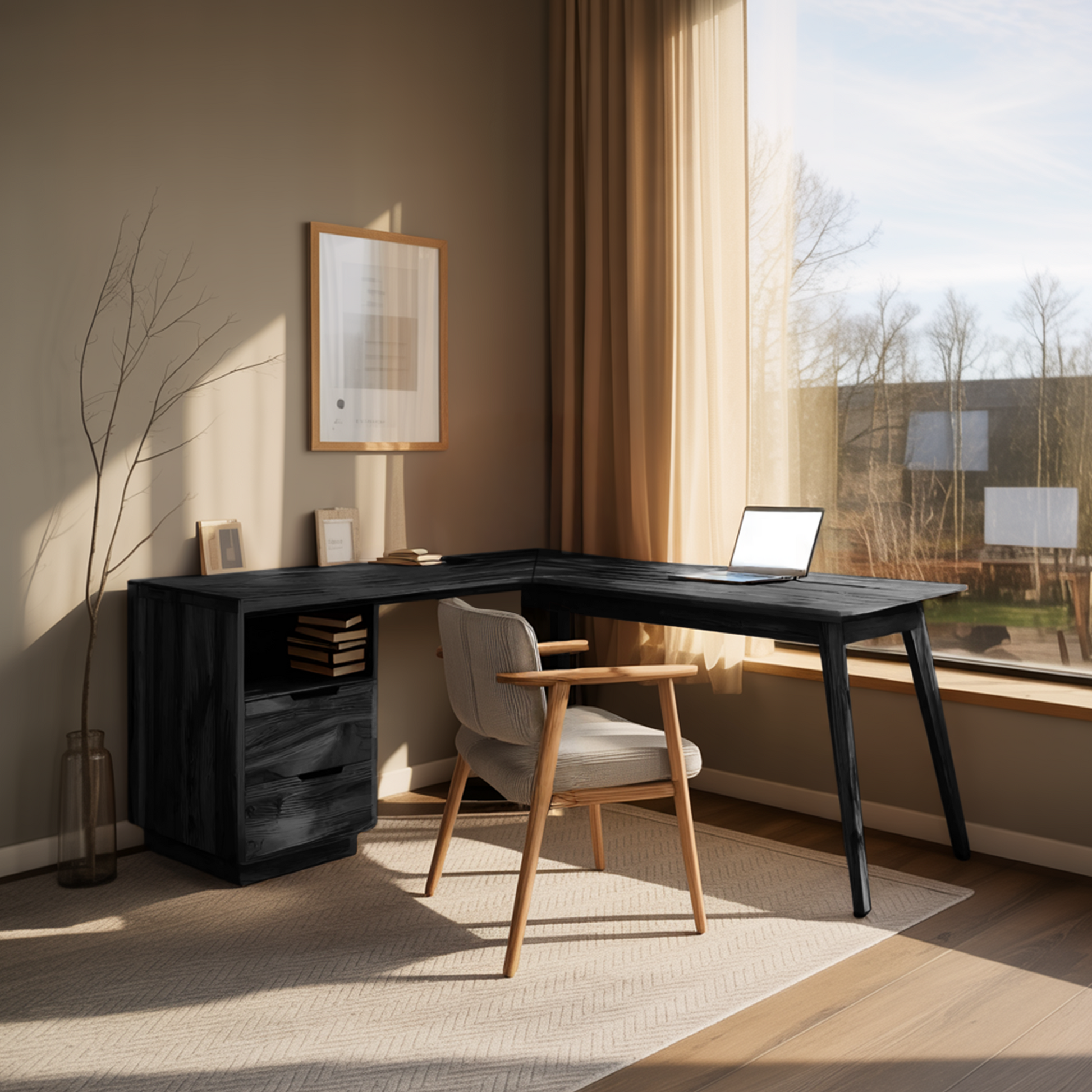 Minimal L Shaped Desk For Home Workspace Kitchnce